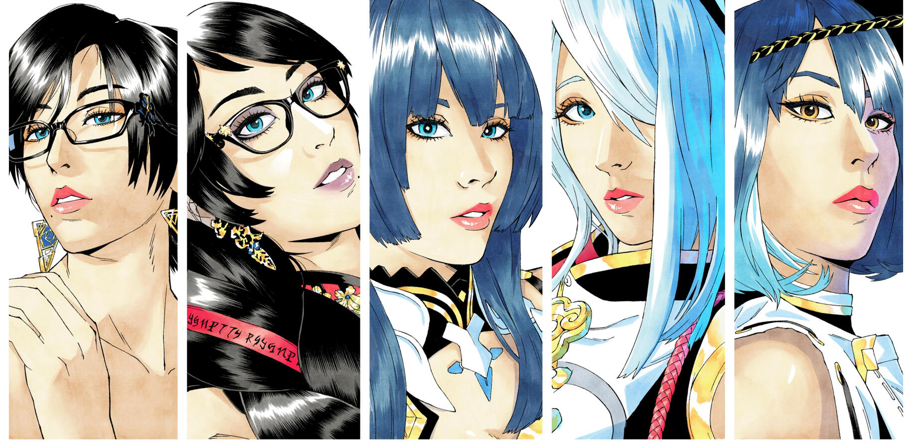 Multiple portrait drawing